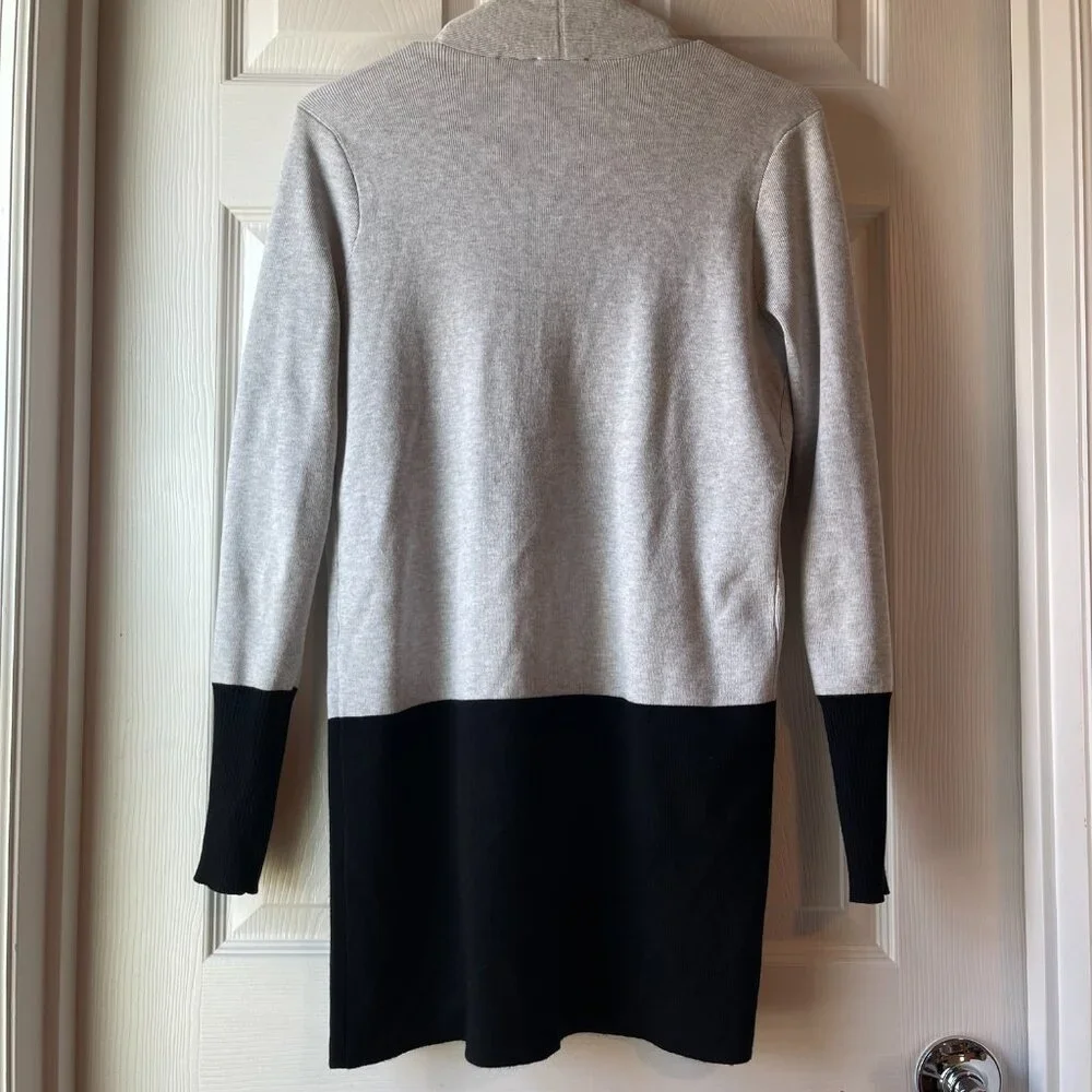 Two-Tone Open-Front Cardigan Size Small - Picture 6 of 10